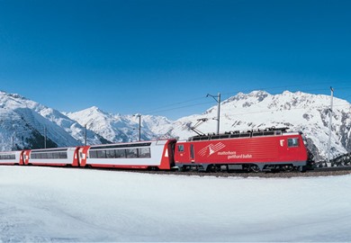Glacier Express in Winter