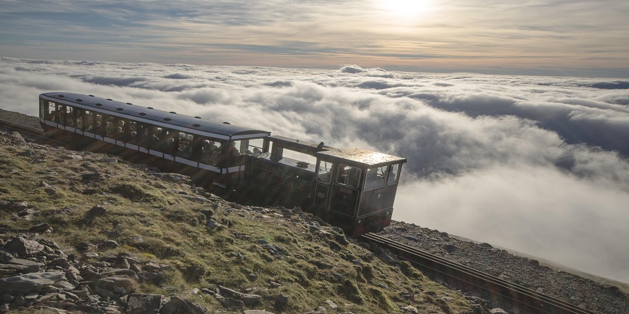 Journeying to the summit on the scenic Snowdon Mountain Railway