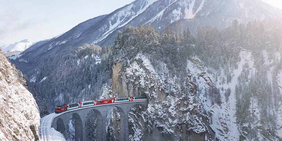 Swiss winter scene